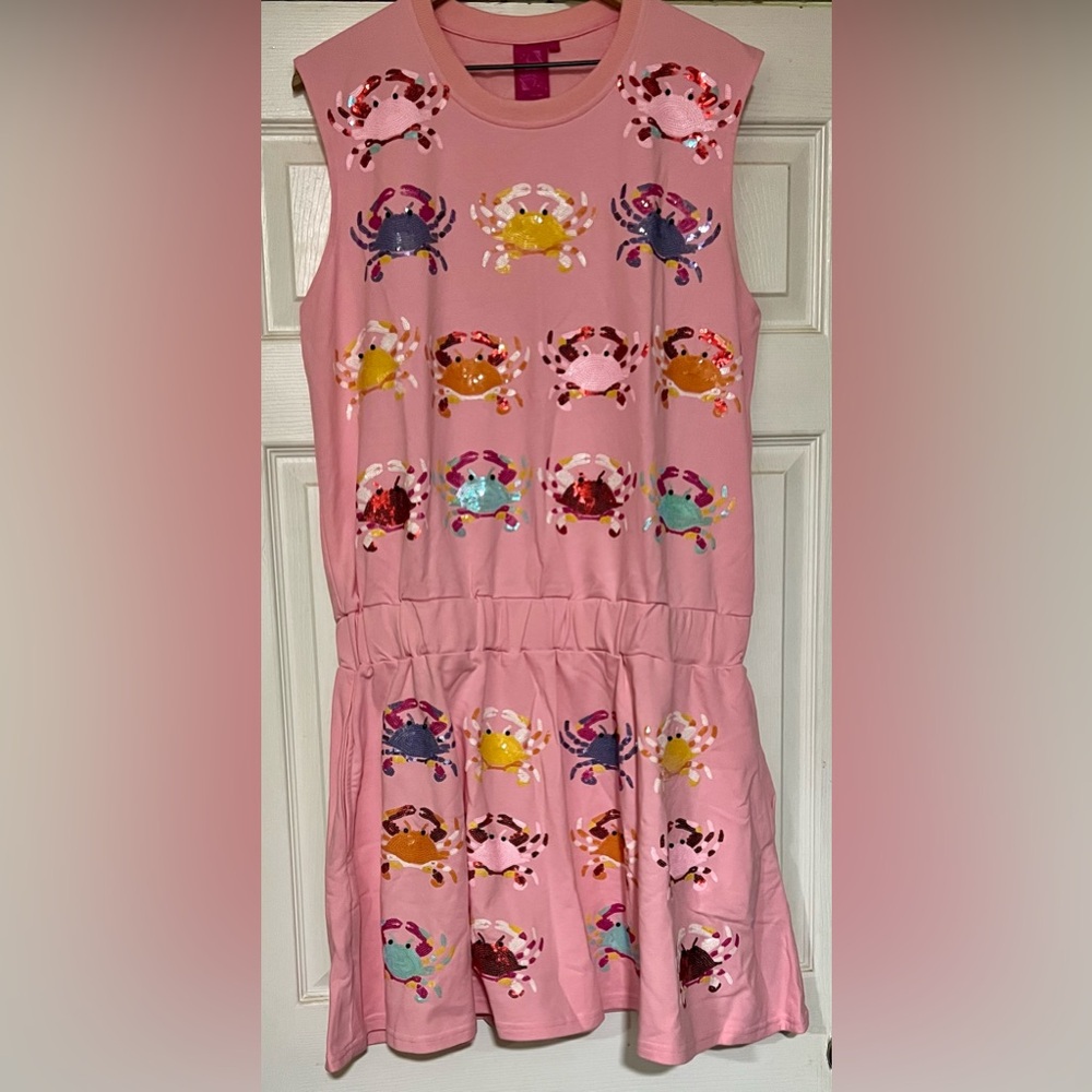 BNWOT Queen of Sparkles crab dress size xxl